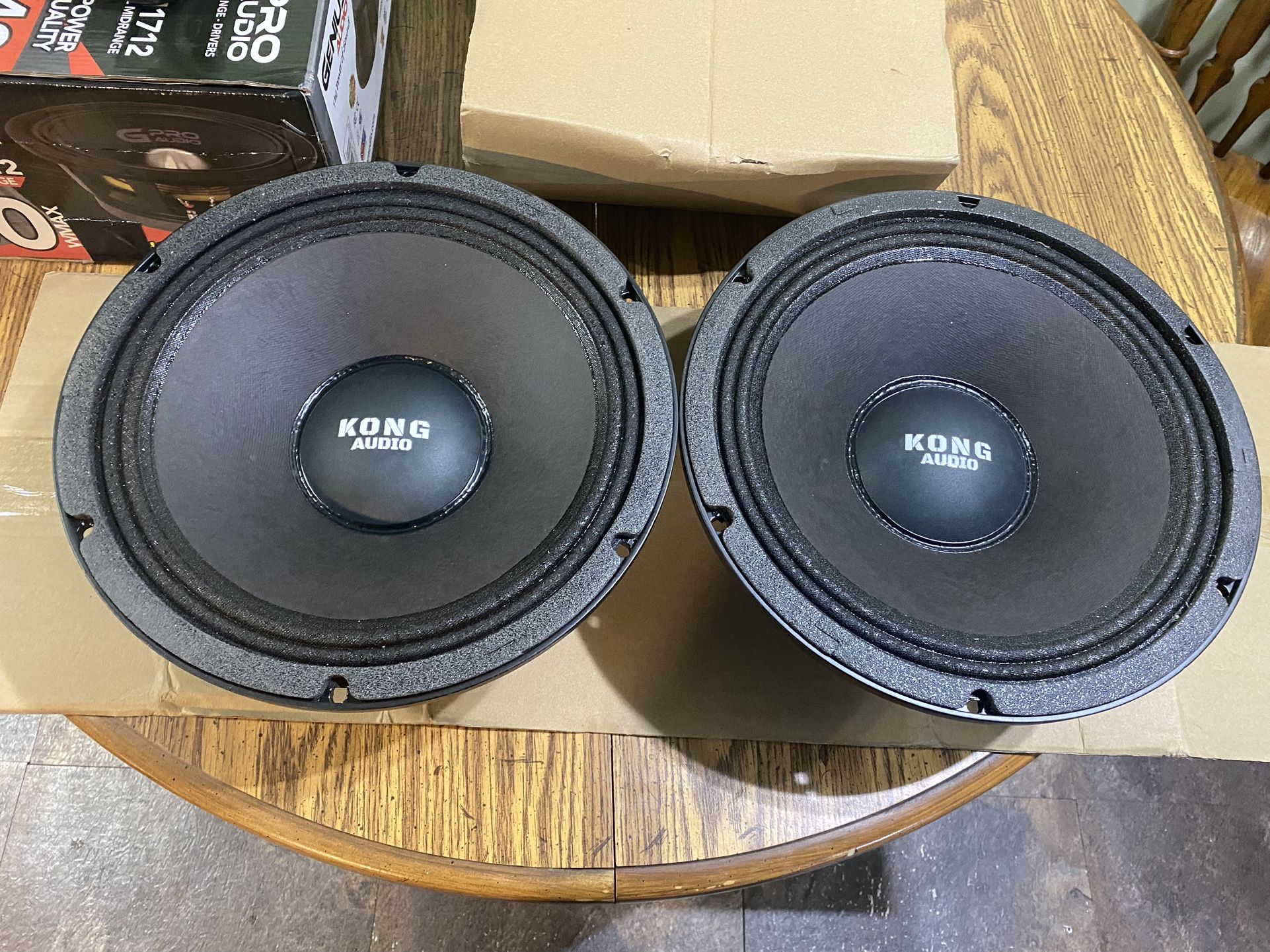 New Pair 12” Kong Audio Midrange/Midbass Speakers (Scratch And Dent Discounted) $240 Per Pair