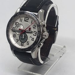 Victorinox Swiss Army Chrono Classic XLS Watch 241281 with SWISS Quartz Movement  45mm Case with Black Leather Band