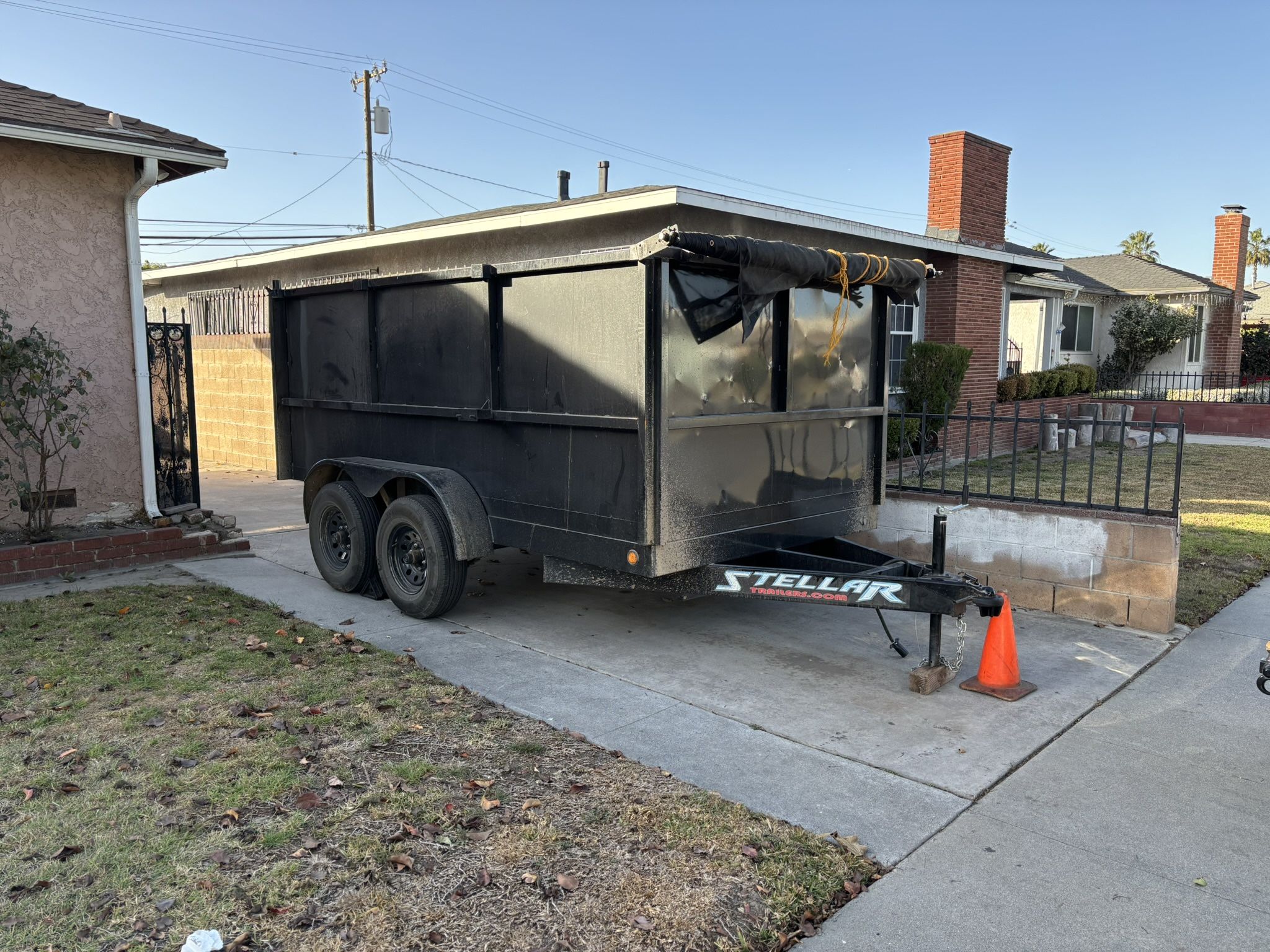 Hydraulic Dump Trailer Easy Trash Pick Up