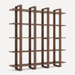 BURROW – Index Double Bookcase (Walnut)