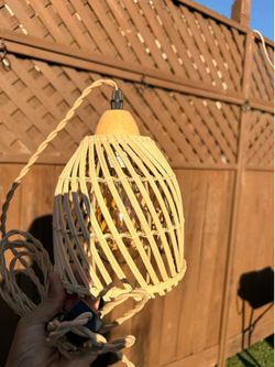 Hanging Rattan light fixture