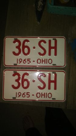 License plates/ mint original