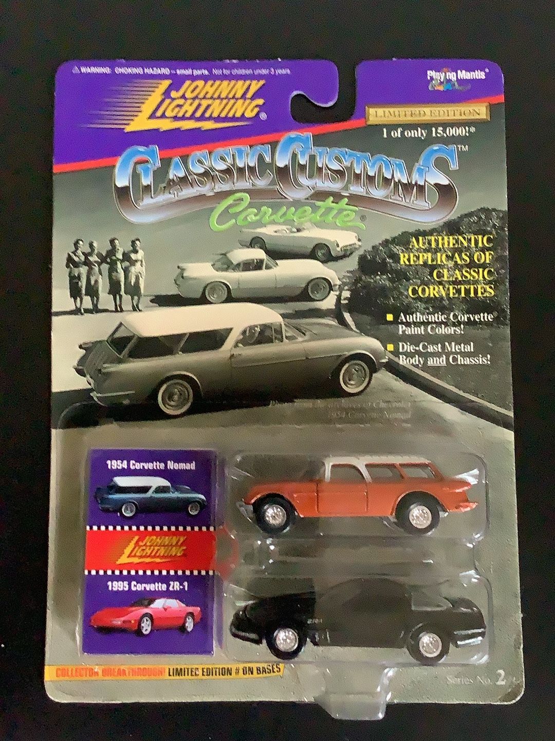 Johnny Lightning Classic Customs Corvette - '54 Corvette Nomad '95 Corvette ZR-1