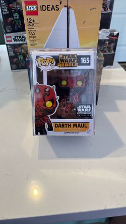 Star Wars Darth Maul Funko Pop Signed By Sam Witwer With Quote