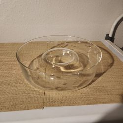 Crystal Chip & Dip Bowl