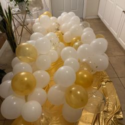 2 White And Gold Garland 