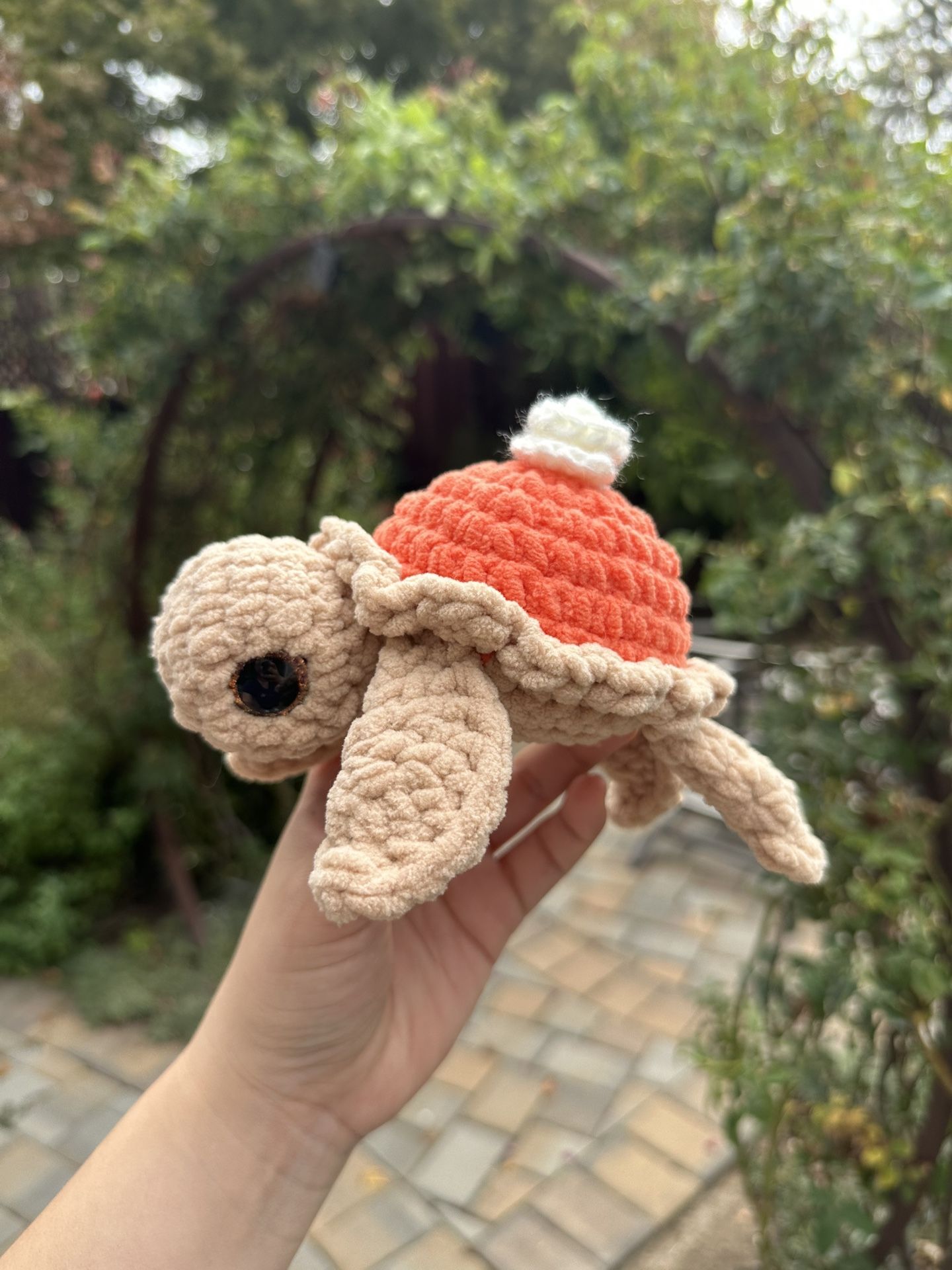 pumpkin pie crochet turtle