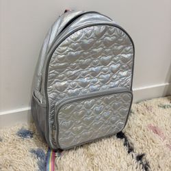 Metallic Quilted Hearts School Backpack - Great condition