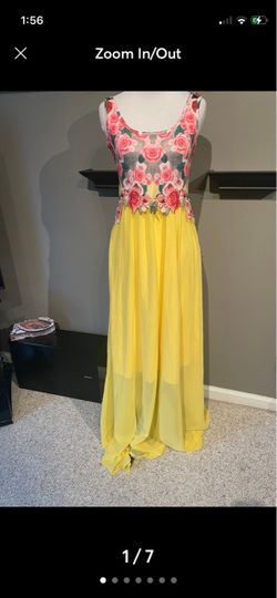 Floral yellow dress