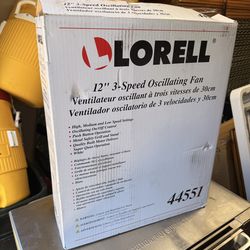 Lorell 12” 3 Speed Oscillating Fan