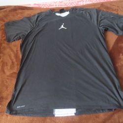 Nike Air Jordan 23 Alpha Dry Short Sleeve Shirt Dri Fit Size XL Black
