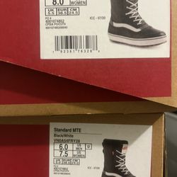 BRAND NEW: Vans Snow Boots Womens 7.5 And 8