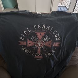 Ride Fearless and Live Free biker tee
