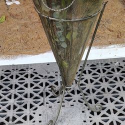 Mid Century Atomic Umbrella Stand Metal 