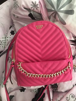Brand New Pink Victoria Secret Mini Backpack