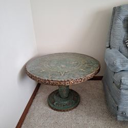 Vintage Aztec-style Side Table