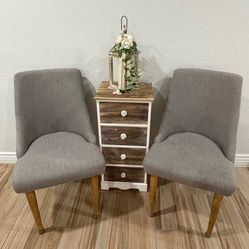 Two Chairs & One Cabinet Set