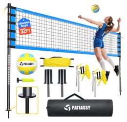 Patiassy 32FT Adjustable Volleyball Net Set