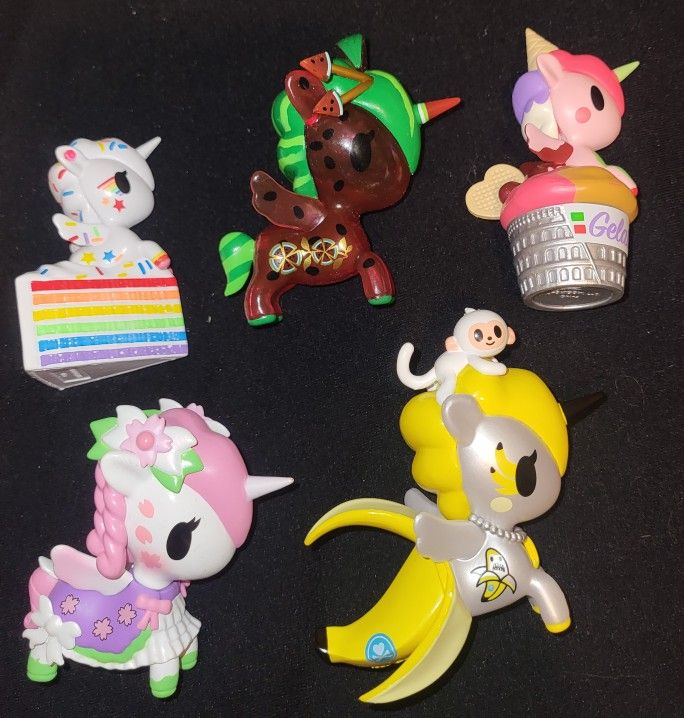5 Tokidoki unicornos figure toy vinyl