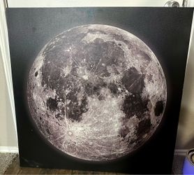 Large Full Moon Canvas Wall Art