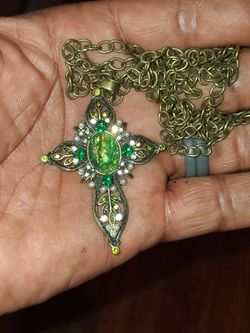 Classic Dichroic Cross Necklace