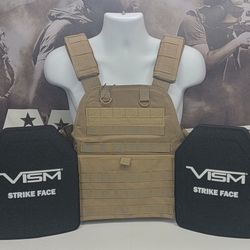 Executive Carrier M-2XL ADJUSTABLE Lvl3 Plus PE Ballistic Plate 10"X12" - Multi-Curved Shooter's Cut 3.5lbs each