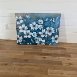 Blue And White Canvas Art 