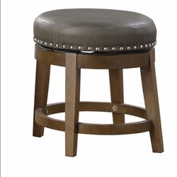 Round Swivel Stool, Gray