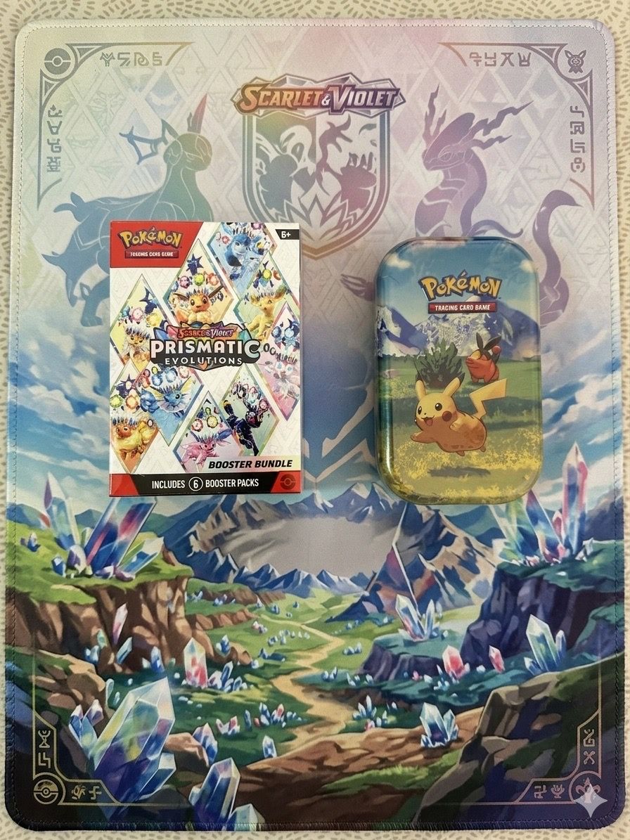 Pokémon Scarlet N Violet Prismatic Evolution Bundle + mini tin