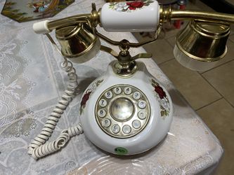 Vintage French Style Telephone Push Dial 