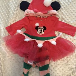 Baby Minnie Christmas Outfit 