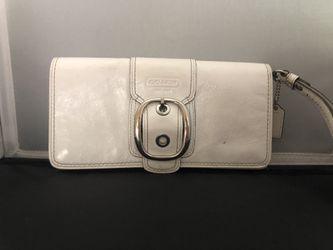 Authentic Coach Leather Clouch