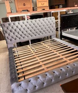 Queen platform bed frame