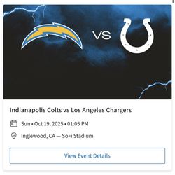LOS ANGELES CHARGERS VS INDIANAPOLIS COLTS 