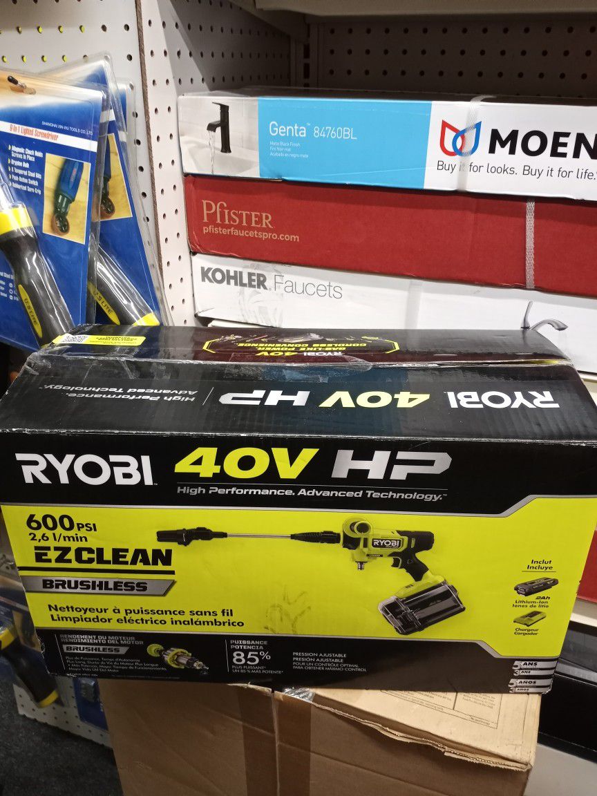 RYOBI  600 PSI  0.7 GPM BRUSHLESS 40V HP CORDLESS EZCLEAN POWER CLEANER ( TOOL ONLY  )