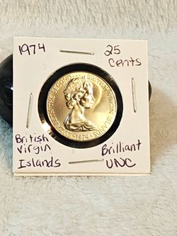 #640 British Virgin Islands 1974 coin