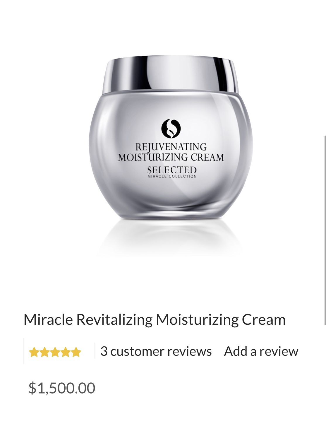 Selected cosmetics Revitalizing Moisturizing Cream