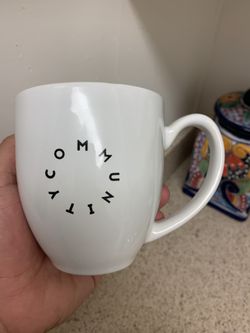 Coffee mugs that say COMMUNITY