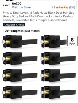 RAZCC 8 pk privacy door levers