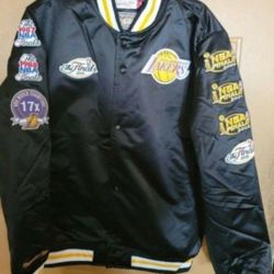 LOS ANGELES LAKERS LEGACY 17X TRIBUTE SATIN JACKET SIZE XLARGE