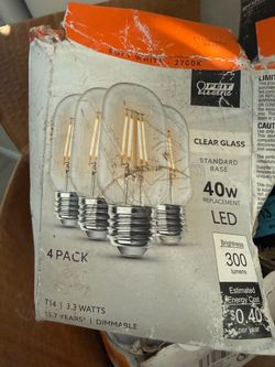 Feit Electric T14 LED Bulbs -10 bulbs