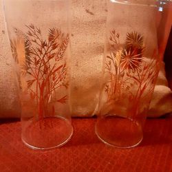 Vintage 1800's Douglas Quality Glass Candle Holders 