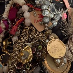 Large Bag Of Estate Jewelry. Gold? Diamond? Gold Filled?