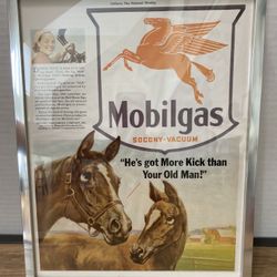 Classic Mobilgas "He's got More Kick than Your Old Man" (1941) Print 11"x14"