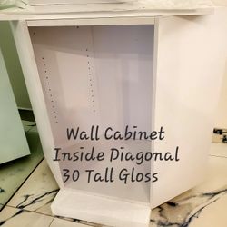 New Inside Corner Cabinet White High Gloss
