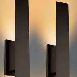 Indoor Wall Sconces, Modern Wall Lights, Up and Down Wall Mount Light, Dimmable Hardwired Wall Light for Bedroom, Living Room, Hallway, GU10 Bulbs Exc