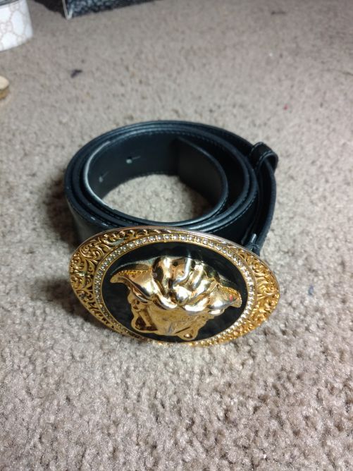 Versace Belt Black belt with gold Medusa head REAL NOT FAKE for Sale in  Phoenix, AZ - OfferUp