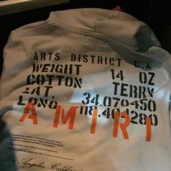 Amiri White Military Spec Hoodie