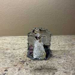 Home Decor Small Angel Spun Glass Art Display 