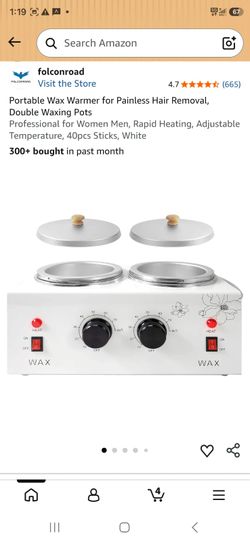 Portable Wax Warmer for Painless Hair Removal, Double Waxing Pots